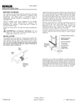 KOHLER K-1179-NA Installation Guide