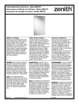 Zenith MM1027 Instructions / Assembly