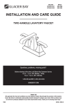 Glacier Bay 67542-6101 Installation Guide