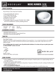 DECOLAV 1418-CWH Instructions / Assembly