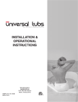 Universal Tubs HD3260ZDLX Instructions / Assembly