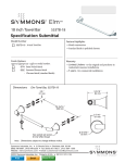 Symmons 553TB-18 Instructions / Assembly