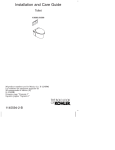 KOHLER K-6303-7 Installation Guide