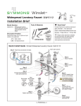 Symmons SLW-5112 Instructions / Assembly