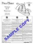 Pfister F-048-DY00 Installation Guide