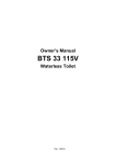 BTS BTS33115V Use and Care Manual