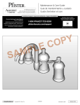 Pfister F-049-HA1Y Use and Care Manual