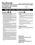 NuTone CFO52BQ Installation Guide