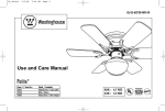 Westinghouse 7860300 Use and Care Manual