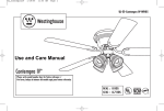 Westinghouse 7866000 Use and Care Manual
