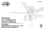 Hampton Bay CF544H-PEH Instructions / Assembly