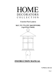 Home Decorators Collection Y37031A-151 Instructions / Assembly