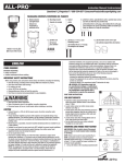 All-Pro MSS11315LES Instructions / Assembly