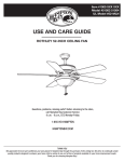 Hampton Bay 51564 Use and Care Manual