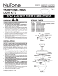 NuTone LK20FWWH Instructions / Assembly