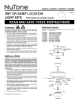 NuTone LK50DWB Instructions / Assembly