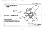 Westinghouse 7861500 Use and Care Manual
