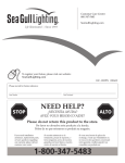 Sea Gull Lighting 41181BLE-710 Installation Guide