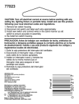 Westinghouse 7702300 Instructions / Assembly