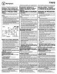 Westinghouse 7787200 Instructions / Assembly