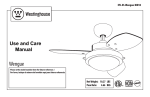 Westinghouse 7247200 Use and Care Manual