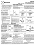 Westinghouse 7787000 Instructions / Assembly