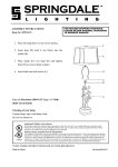 Dale Tiffany SPT11121 Instructions / Assembly