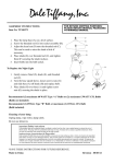 Dale Tiffany TT100273 Instructions / Assembly