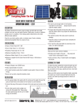 Solarrific G3017 Use and Care Manual