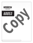 Lifetime 60053 Instructions / Assembly