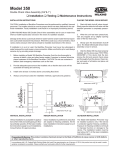 Zurn-Wilkins 1-350XLSHFT Installation Guide