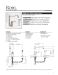 Rohl A3608LMWSSTN-2 Instructions / Assembly