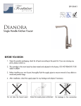 Fontaine SFF-DIAK1-BN Installation Guide