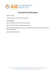 AM Conservation Group S-TT010 Use and Care Manual