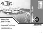 DuPont WFPF13003B Instructions / Assembly