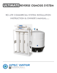 APEC Water Systems RO-LITE-360 Instructions / Assembly