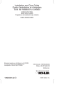 KOHLER K-3672-NA Installation Guide