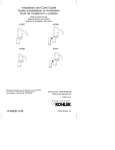 KOHLER K-7511-VS Installation Guide