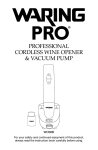 Waring Pro WO50B Use and Care Manual