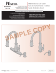 Pfister F-529-7TMS Use and Care Manual
