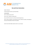 AM Conservation Group S-DT010-20 Use and Care Manual