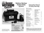 Basement Watchdog BWSP Instructions / Assembly