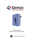 Eemax HA011240 Installation Guide