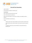 AM Conservation Group S-FCD010-2 Use and Care Manual
