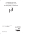 KOHLER K-300-K-NA Installation Guide