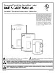 Perfect Fit TEGSP20 480 Volt 3kw POU Use and Care Manual