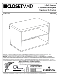 ClosetMaid 33263 Instructions / Assembly