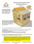 Outdoor Living Today SSGS88 Instructions / Assembly