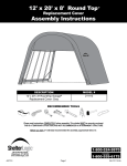 ShelterLogic 72342 Instructions / Assembly