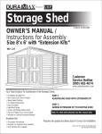 Duramax Building Products 00314 Use and Care Manual